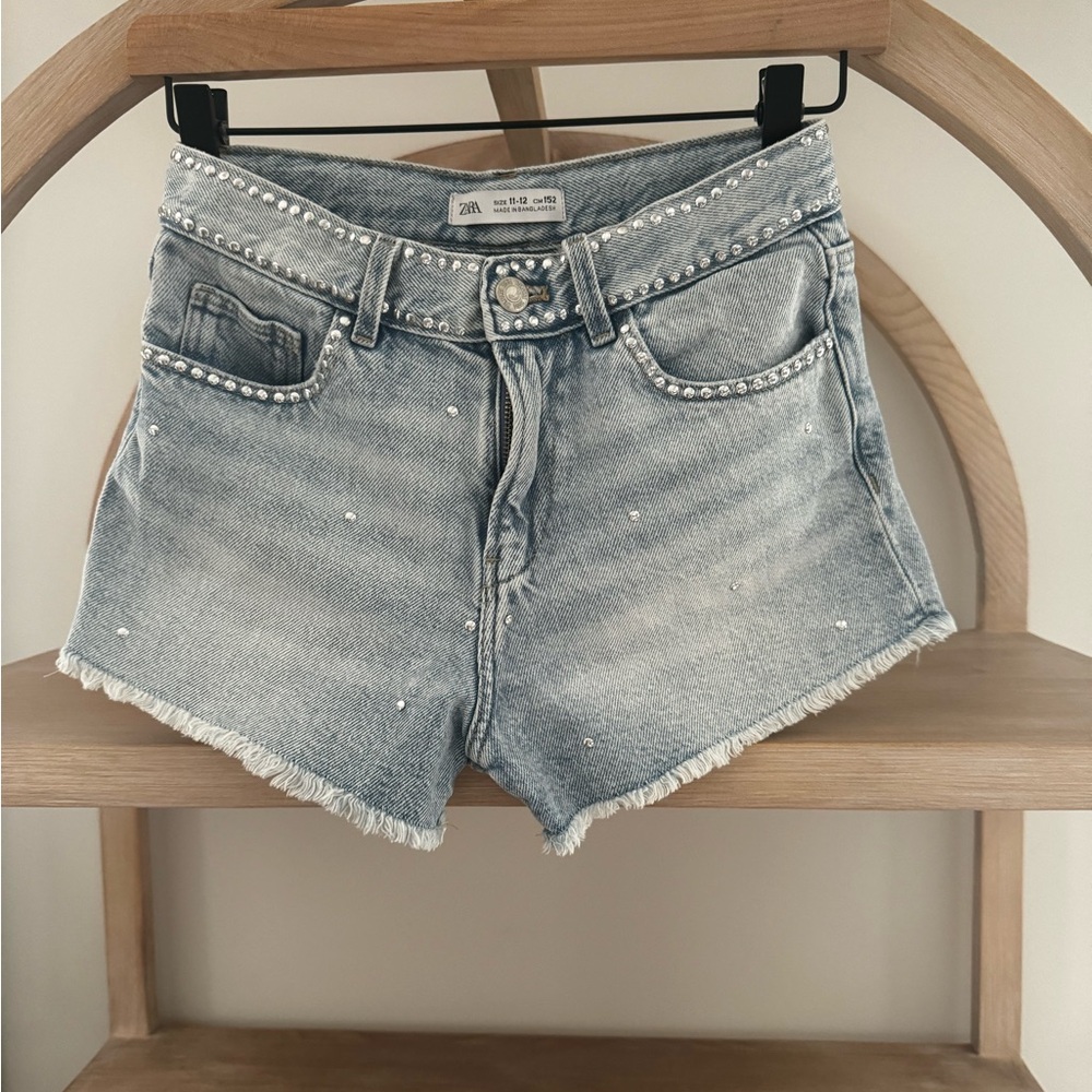 ZARA - Kids Denim Shorts with studs Accents